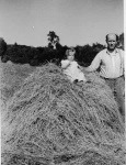 Kenny Stewart with grand-daughter Avril, 1957.