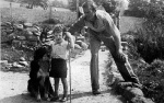 Andy Tulloch, and Roy's father John Maciver at Upper Dochcarty.