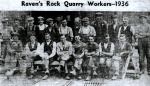 Ravens' Rock quarry workers 1936.