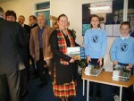 Councillor Margaret Paterson with pupils.