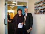 Mrs Moira Snodgrass, head teacher, and Councillor Andy Anderson