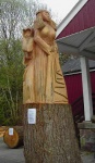 Woodcarvings at the station