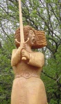 Woodcarvings at the station