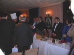 Receiving the haggis.