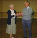 Singles Champion 200 receiving President's Millennium Trophy