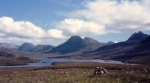 Beinn Dearg and Loch a Bheallaich Creag a Chiin Dhuibh to right