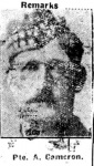 Cameron Alexander, Pte, Forres ex Achterneed