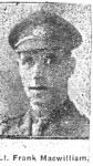 Macwilliam Frank, 2 Lieut, Dingwall