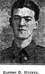Mackay Donald, Gunner, Edderton