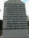 Edderton War Memorial - names of fallen