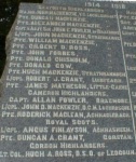 Garve War Memorial - Left Detail