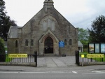 Church with Banners for flower festival