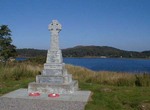 Poolewe War Memorial - View looking towards Inverewe Gardens.
