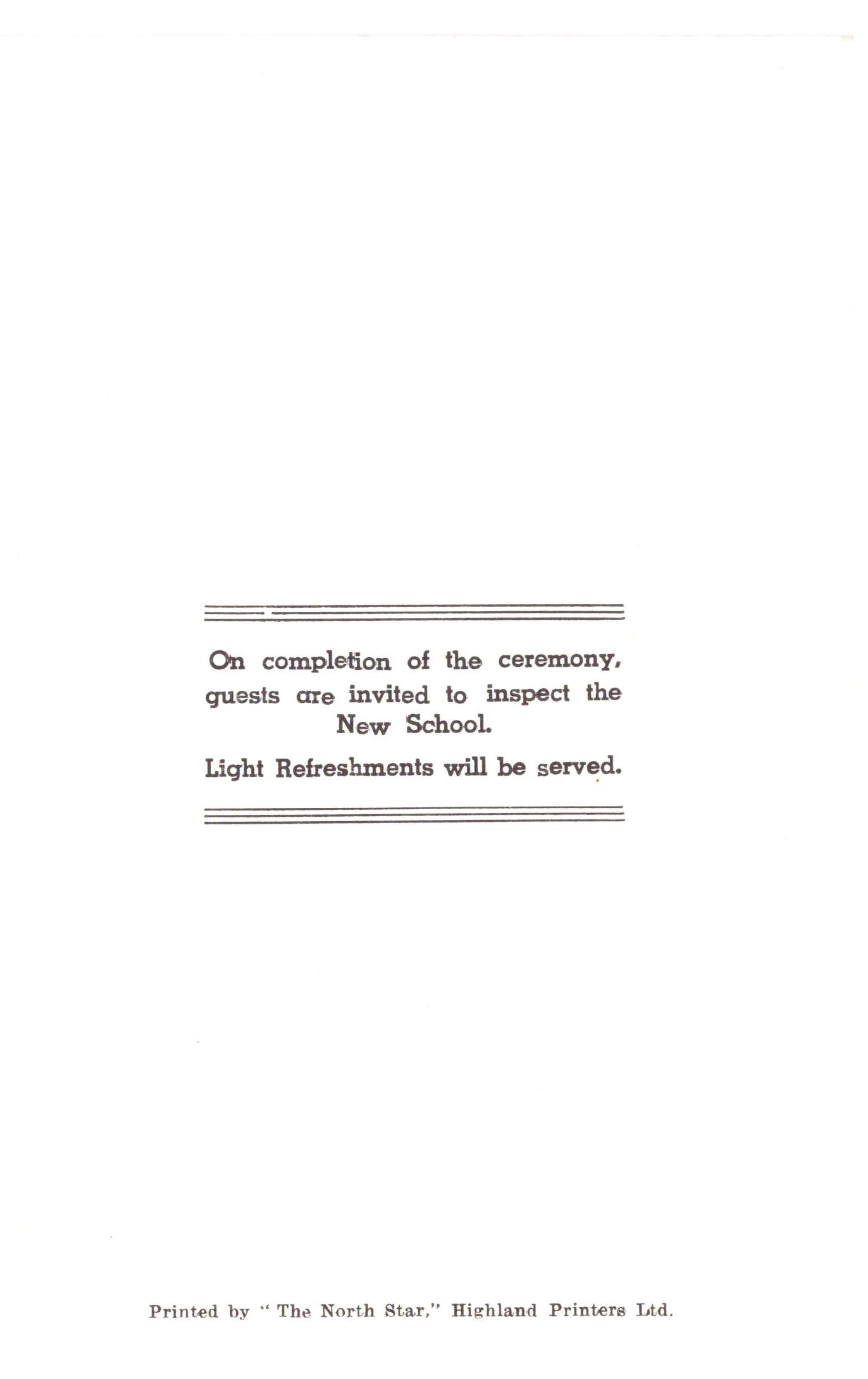 Rear cover, opening of Tarradale Primary School