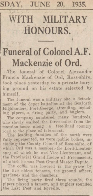 Colonel mackenzie 1935