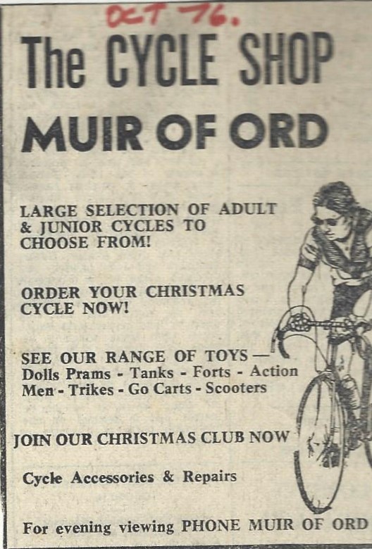 Cycle shop advert 1976